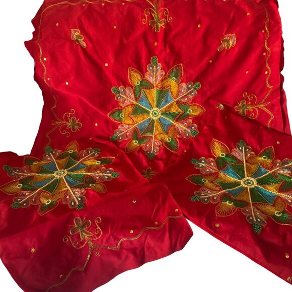 3 Pcs. Fabric from India Decorative Hand Stitching sizes inside - Picture 2 of 11